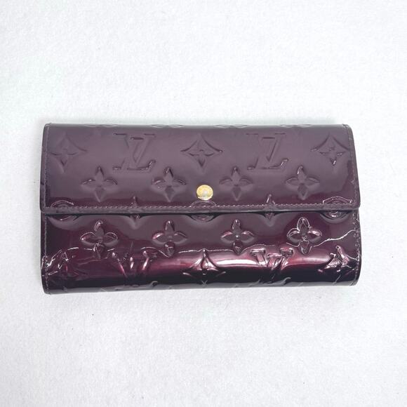 Louis Vuitton Vernis Portefeuille Sarah Wallet Amarante beautiful color - Picture 1 of 10